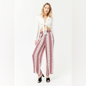 Boho wide leg airy flowy ditsy flower print pants size small medium​​​​​…​​